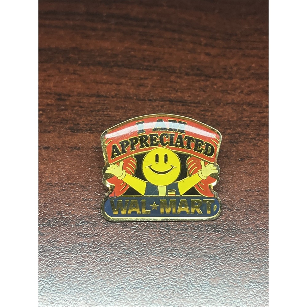Walmart "I Am Appreciated" Smiley Theatre Curtains Stage Lapel Hat Pin